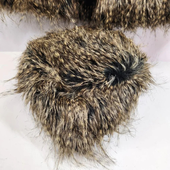 Regal Faux Fur Brown Vest w/ Hat Womens 2XL NWT - Picture 2 of 15